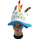 Happy BIRTHDAY CAKE HAT Party Costume Bday Fancy Dress with Candles Gift  - Blue-2