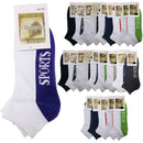24x COTTON ANKLE SOCKS Sport Cushion Foot Low Cut Running - Assorted Colours Bulk - 2-8-2