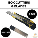 3x BOX CUTTERS Knife Retractable Blade Snap Off Razor 18mm Durable Opener BULK-2
