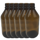 6x 600ml Amber Glass Bottle Cosmetic Essential Oil General Purpose Storage-2