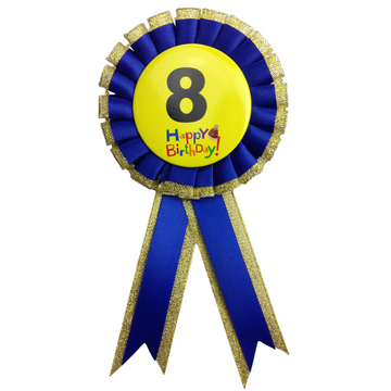 BIRTHDAY BADGE Party Favour Award Rosette Fancy Dress Girls Boys Childrens Kids - - 0