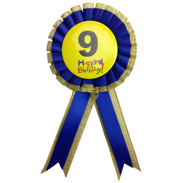BIRTHDAY BADGE Party Favour Award Rosette Fancy Dress Girls Boys Childrens Kids - - 0