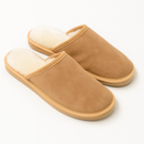 Sheepskin Wool Mens Slippers Scuffs Slip On Winter Ugg Slippers in Chestnut - 7-1