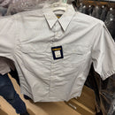 BISLEY SHORT SLEEVE SHIRT Everyday Casual Business Work Cotton Blend Check in Grey (Size Small)-4
