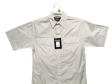 BISLEY SHORT SLEEVE SHIRT Everyday Casual Business Work Cotton Blend Check - BS2484_VHIG (HIG) - S - 0