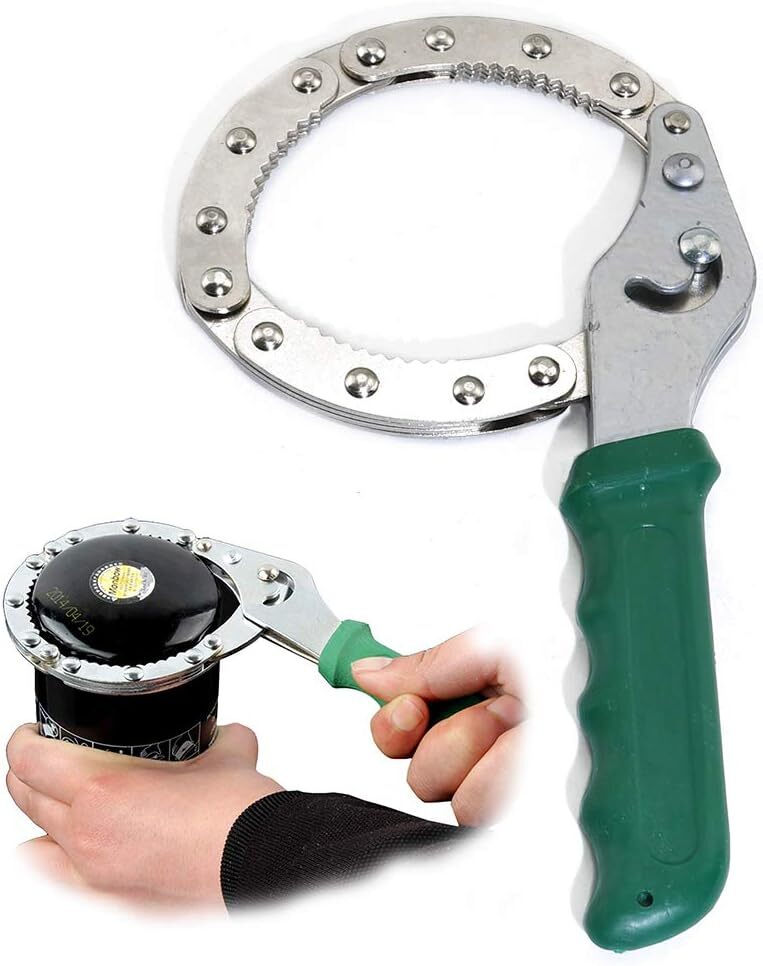 Adjustable Oil Filter Wrench Universal Handcuff Style Remover Tool Spanner Non-Slip - 0