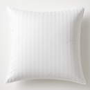 100% Cotton European Pillowcase 400 Thread Count Hotel Quality - Striped White-2