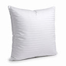 2x 100% Cotton European Pillowcase 400 Thread Count Hotel Quality - Striped White (65x65cm)-3