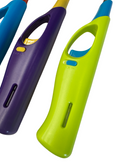 4x Clear Flexible Gas Lighter for BBQ Kitchen Cigarette w/ Safety Lock - Assorted Colours-3