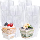 360x Premium Plastic Square Dessert Cups BPA Free Extra Strong Bulk - Clear-2