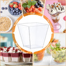 360x Premium Plastic Square Dessert Cups BPA Free Extra Strong Bulk - Clear-6