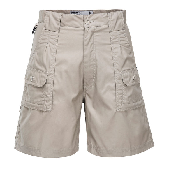 HUSKI Mens Cargo Shorts Work Casual Workwear - Bone - 3XL (107cm Waist)