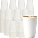 1000x 12oz Premium Paper Coffee Cups in White Bulk Wax Free Extra Strong in White-1