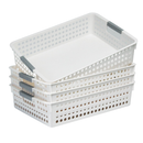 36x Premium Plastic Storage Basket Bulk w/ Grip Handles 30*21.5*8.5cm-2