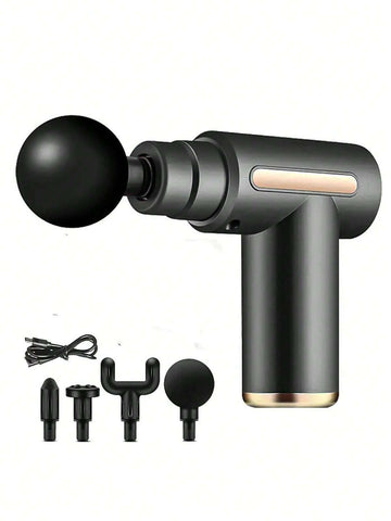 4 Speed Massage Gun 4 Heads Muscle Massage Chargeable Handheld Deep Tissue - 0