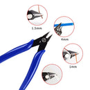 170-Blue Flush Cutter Mini Diagonal Cutting Pliers Side Cutter Nippers Wire Cutter-1