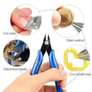 170-Blue Flush Cutter Mini Diagonal Cutting Pliers Side Cutter Nippers Wire Cutter-4
