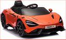 12V Licensed McLaren 765LT Kids Ride On Sports Electric Car-5