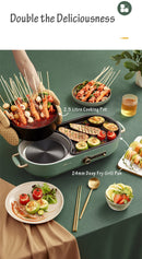 BEAR Multi-functional 2-in-1 Cooking Hot Pot And Griddle Barbecue Machine DKL-C15L1-2