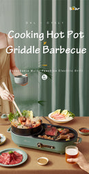 BEAR Multi-functional 2-in-1 Cooking Hot Pot And Griddle Barbecue Machine DKL-C15L1-3