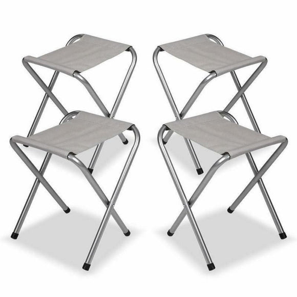 Portable Folding Picnic Camping Set BBQ Party Aluminium Table 4 Foldable Chairs