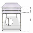 Portable Folding Picnic Camping Set BBQ Party Aluminium Table 4 Foldable Chairs-4