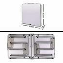 Portable Folding Picnic Camping Set BBQ Party Aluminium Table 4 Foldable Chairs-5