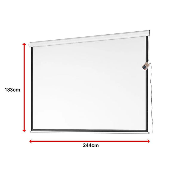 120" Electric Motorised Projector Screen TV +Remote