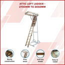 Attic Loft Ladder - 2700mm to 3050mm-3