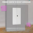 Two-Door Shelf Office Gym Filing Storage Locker Cabinet Safe-10