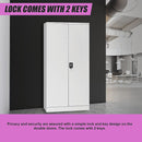 Two-Door Shelf Office Gym Filing Storage Locker Cabinet Safe-11