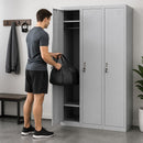 Three-Door Side by Side Office Gym Shed Storage Locker-1
