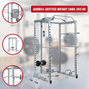 Power Rack Squat Cage Stands w Lat Pulldown Home Gym-9