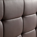 Queen PU Leather Deluxe Bed Frame Brown-8