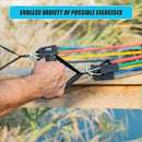 19PC Resistance Exercise Fitness Bands Tubes Kit Yoga Set-8