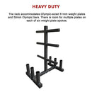 Olympic Weight Tree Bar Rack Holder Storage-11