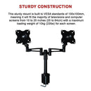 Two-Screen 10-25" Desk Monitor TV Plasma LED LCD Work Mount-10