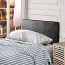 PU Leather Single Bed Headboard Bedhead - Black-4
