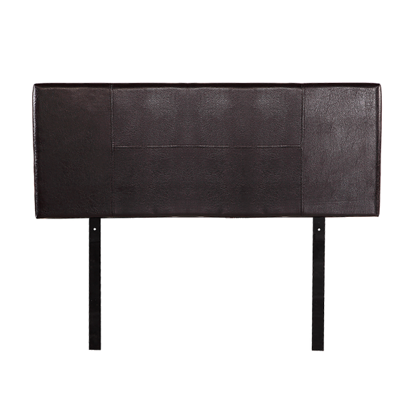 PU Leather Double Bed Headboard Bedhead - Brown