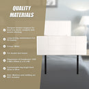 PU Leather Double Bed Headboard Bedhead - White-9