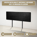 PU Leather Queen Bed Headboard Bedhead - Black-8