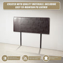 PU Leather Queen Bed Headboard Bedhead - Brown-8