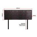 PU Leather Queen Bed Headboard Bedhead - Brown-12