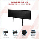 PU Leather King Bed Headboard Bedhead - Black-3