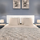 PU Leather King Bed Headboard Bedhead - White-2