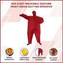 Red Alert Inflatable Costume Fancy Dress Suit Fan Operated-3