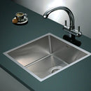 490x440mm Handmade Stainless Steel Undermount / Topmount Kitchen Laundry Sink with Waste-2