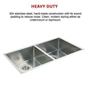 865x440mm Handmade Stainless Steel Undermount / Topmount Kitchen Sink with Waste-9