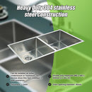 865x440mm Handmade Stainless Steel Undermount / Topmount Kitchen Sink with Waste-6