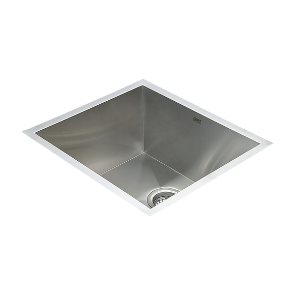510x450mm Handmade Stainless Steel Undermount / Topmount Kitchen Laundry Sink with Waste